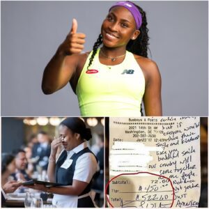 💖 BREAKING: Waitress Sees Coco Gauff’s Bill, Reads the Note, and Bursts into Tears...