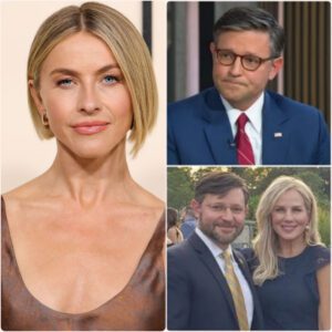 SHOCKING: Julianne Hough stunned everyone by revealing secret financial documents tied to Mike Johnson’s wife, causing Johnson to go pale and abruptly leave the room. TT