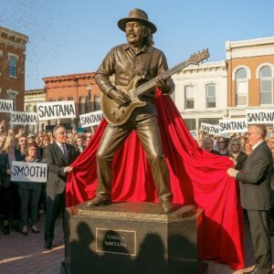 Bronze Statue of Carlos Santana Unveiled! Music lovers gathered in awe to honor the legendary guitarist