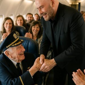 Travolta's Sky-High Salute: John Travolta Trades First-Class for a Veteran's Honor at 35,000 Feet – A Mid-Air Gesture That Grounded Hearts Worldwide. ws