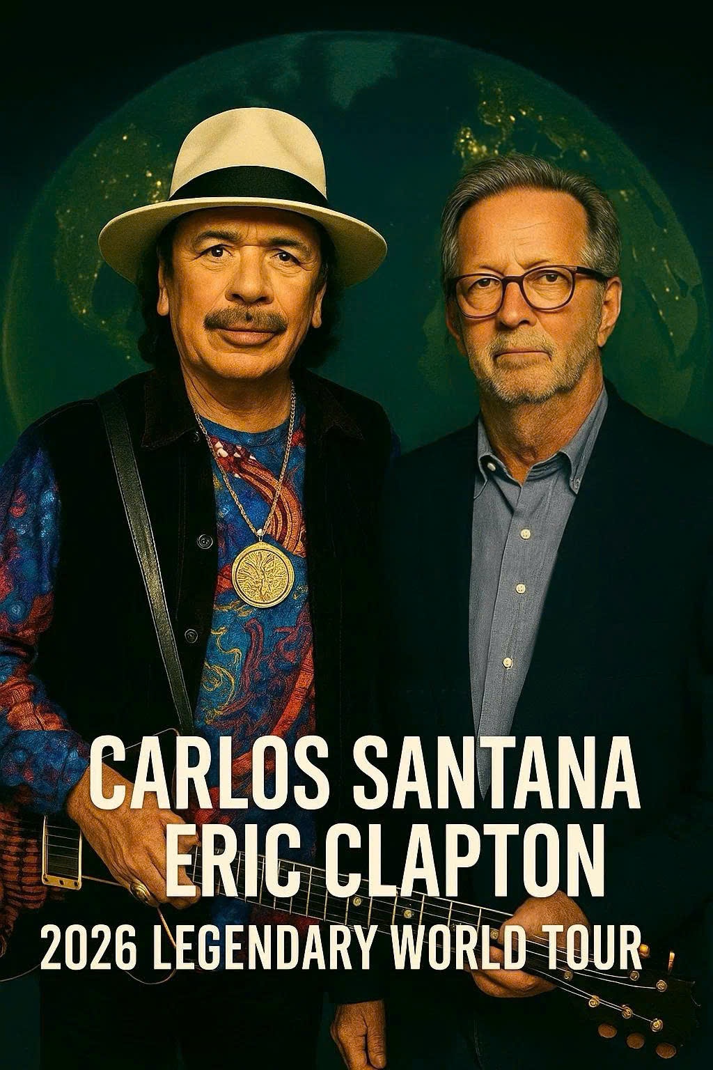 The Ultimate Guitar Legends Reunion: Eric Clapton and Carlos Santana Announce 2026 World Tour