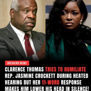 🔥 BREAKING: Clarence Thomas Tries to HUMILIATE Rep. Jasmine Crockett During Heated Hearing — But Her 11-Word Response Makes Him Lower His Head in Silence! nn