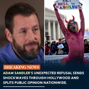 Picture this: Adam Sandler, the king of goofy grins and golf-swing chaos, freezes mid-strum on a Burbank soundstage,