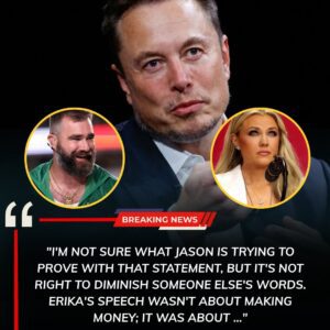 REAKING: Elon Musk Responds to Jason Kelce’s Candid Statement Exposing Erika Kirk’s Speech at Ole Miss as a Calculated Fundraising Stunt WATCH FULL 👉:
