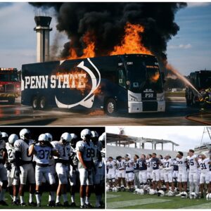 🚨 BREAKING: Chaos Before Kickoff — Penn State Players Injured After Team Bus Catches Fire on the Way to Ohio Stadium...