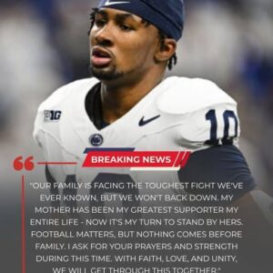 SAD NEWS: Penn State Star Nicholas Singleton Faces Heartbreaking News About His Mother — Head Coach’s Reaction Leaves Fans Stunned...