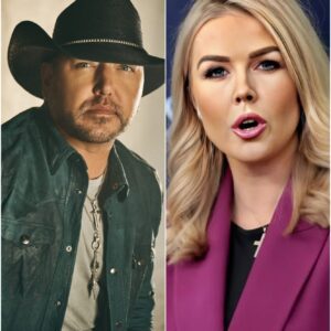 “YOU NEED TO BE SILENT!” — Karoline Leavitt’s Tweet Against Jason Aldean Backfires Spectacularly as the Country Star Reads Every Word on Live TV, Turning the Nation’s Eyes and Leaving the Studio in Complete Silence!!