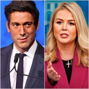 📰 DAVID MUIR STANDS TALL: THE MOMENT HE CONFRONTED KAROLINE LEAVITT AND LEFT THE NATION IN SILENCE