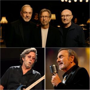Legends’ Lullaby: Diamond, Collins, Clapton Reunite in L.A. – A Timeless Trio’s Tender “Flowers” That Blooms Eternal