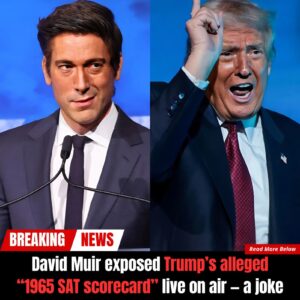 After T.r.u.m.p mocked Harvard grads and bragged about his “natural genius,” David Muir struck back — unveiling what he claimed was T.r.u.m.p’s “1965 SAT scorecard.”