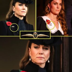 👑✨ Princess Catherine STUNS in Diana’s Iconic Pearl Earrings and Elegant Black Dress at Remembrance Sunday — Debuts Mysterious New Brooch With Hidden RAF Message! 😱💔 CG