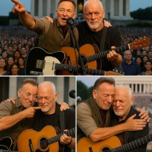 🔥 84-Year-Old David Gilmour’s Trembling Words to Bruce Springsteen as 50,000 Candles Flickered Beneath the Lincoln Memorial Left the Nation in Tears a1