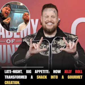 Jelly Roll is showing off his culinary skills in a fun new video, cooking up his own gourmet late-night snack! The country-rap star, known for his larger-than-life personality,