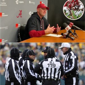 NCAA Suspends Entire Officiating Crew After Alabama–Oklahoma Controversy; DeBoer’s Six Words Ignite Firestorm