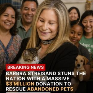 Barbra Streisand Stuns the Nation with a Massive $3 Million Donation to Rescue Abandoned Pets and Her Emotional Statement About Compassion and Second Chances is Guaranteed to Melt Your Heart!