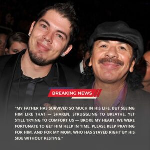 Emotional: Carlos Santana’s son, Salvador Santana, has provided an update on the legendary guitarist’s health and thanked fans
