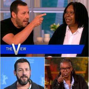 The second Whoopi Goldberg shouted, “GET HIM OFF MY STAGE!” — it was already too late. Adam Sandler had just turned The View into ground zero for live-television chaos, and every camera was rolling.