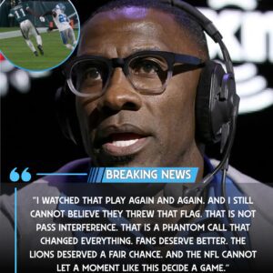 Shannon Sharpe Erupts: "Rigged" PI Call Steals Victory from Lions in Heart-Stopping Eagles Clash, Sparking NFL Officiating Firestorm. ws