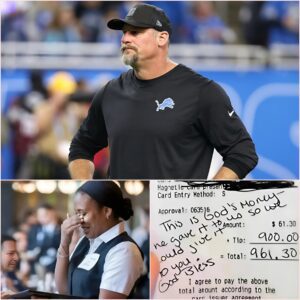 BREAKING: Lily, a 24-year-old waitress, had no idea she was serving Detroit Lions head coach Dan Campbell. ws