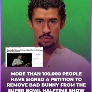 A Change.org petition urging the NFL to replace Bad Bunny with country singer George Strait