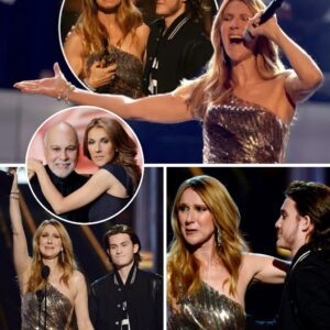 “Right now on stage… the two of us are accepting this award for you.” Celine Dion whispered as she walked out with her son. ws