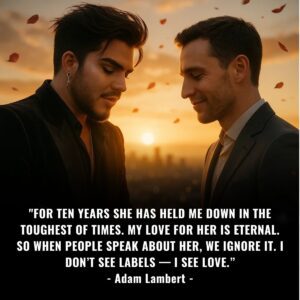 💥 **ADAM LAMBERT RESPONDS TO BACKLASH OVER HIS ENGAGEMENT TO OLIVIER GLIESE: “I DON’T SEE LABELS — I SEE LOVE.”** The moment he spoke those five words, the entire world stopped scrolling.- lht