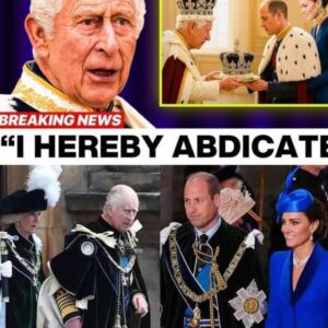 “My Time Has Come” – King Charles Abdicates, Declares William & Catherine the Future Monarchs! In a stunning and unexpected move
