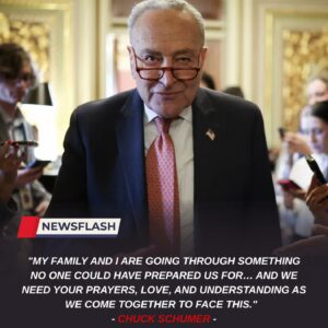 😭 It was a heartbreaking moment: The political world fell silent as Chuck Schumer and his family delivered an emotional announcement that left citizens across the nation stunned. 💔