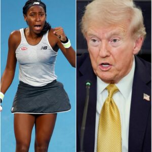 The moment Donald T.r.u.m.p pointed toward the band and said, “Play Just Give Me a Reason,” — it was already too late. Coco Gauff was watching, live, and she wasn’t staying silent this time.