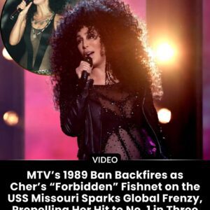 MTV’s 1989 Ban Backfires as Cher’s “Forbidden” Fishnet on the USS Missouri Sparks Global Frenzy, Propelling Her Hit to No. 1 in Three Countries