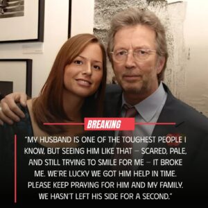Emotional: Melia McEnery, wife of music legend Eric Clapton, has shared a heartfelt update on her husband’s