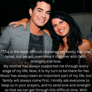 💔 SAD NEWS: Adam Lambert and his family are going through an incredibly difficult time as heartbreaking news emerges about his mother — and Adam’s emotional response has left fans stunned, silent, and deeply moved…