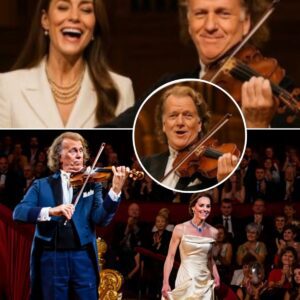 “A Royal Waltz for the Ages: Princess Catherine’s Ivory Descent and Sapphire Tribute Transform André Rieu’s Second Waltz at the Prince’s Trust 50th Anniversary Into a Spellbinding