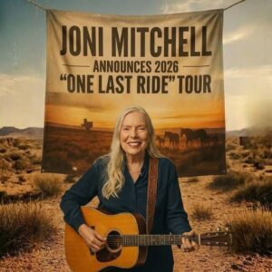 JONI MITCHELL ANNOUNCES 2026 “THE FINAL RIDE” TOUR — A HEARTFELT FAREWELL FROM FOLK AND AMERICAN MUSIC’S TIMELESS VISIONARY..-.-HELLEN