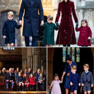 A heartwarming moment unfolded at Westminster Abbey as the Wales family stepped out together for Kate’s annual Christmas Carol Concert
