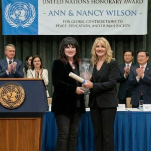 Ann & Nancy Wilson Receive Prestigious United Nations Honorary Award for Global Contributions to Peace, Education, and Human Rights - voGDs1tg