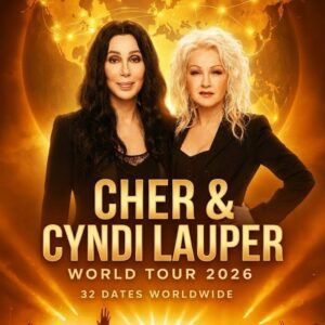 Cher & Cyndi Lauper Ignite the Stage Again: “Goddesses of Chaos World Tour 2026” Set to Become the Most Electrifying Comeback Tour of the Decade