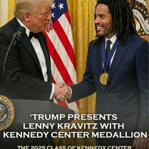 CONGRATULATIONS: Last night, President Donald Trump presented Lenny Kravitz with the prestigious Kennedy Center Honors