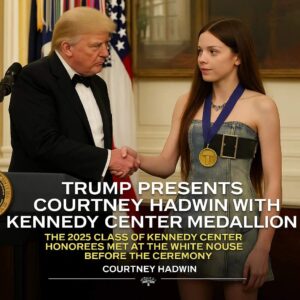 🎉 CONGRATULATIONS: Last night, President Donald Trump presented Courtney Hadwin with the prestigious Kennedy Center Honors medallion