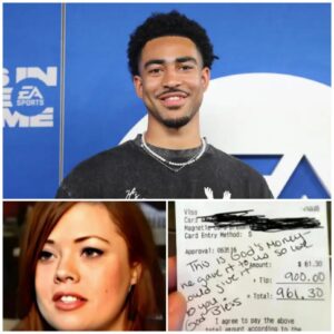 🌟 The Quiet Gesture: Bryce Young’s Life-Changing Tip Moves Waitress Lily to Tears cz