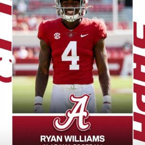 UPDATE: Star WR Ryan Williams Announces Sophomore-Season Future, Injecting New Energy Into Kalen DeBoer’s Alabama nn