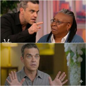 The second Whoopi Goldberg screamed, “CUT IT! GET HIM OFF MY SET!”—it was already too late. Robbie Williams had just turned The View into ground zero for live-television chaos, and every camera was rolling.